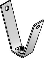 MF-TSH Suspente de tablier galvanisée pour la fixation de tiges filetées sur des tôles trapézoïdales