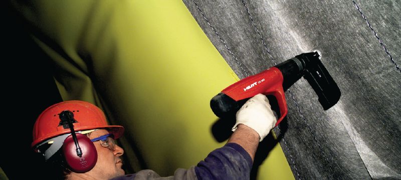 X-SW 30 MX Rondelle souple à utiliser avec des clous en bande pour la fixation de membranes imperméables sur du béton ou de la maçonnerie Applications 1