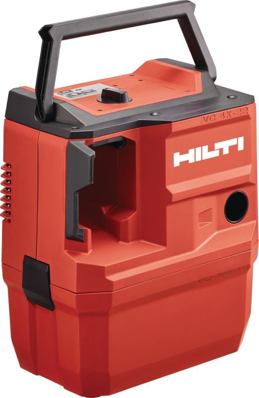 Aspirateur de poussière sans fil VC 4HX-22 T8 de classe H Aspirateur de poussière sans fil, compact et puissant avec sac à dos en option pour le raccordement aux outils électroportatifs et les nettoyages de chantier (à sec et à eau), cuve de 8 l (batterie Nuron)