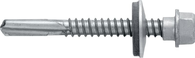 Vis métalliques autoperceuses S-MD55SS Vis autoperceuse (acier inoxydable A4) avec rondelle de 16 mm pour les fixations de métal sur métal épaisses (jusqu'à 15 mm)
