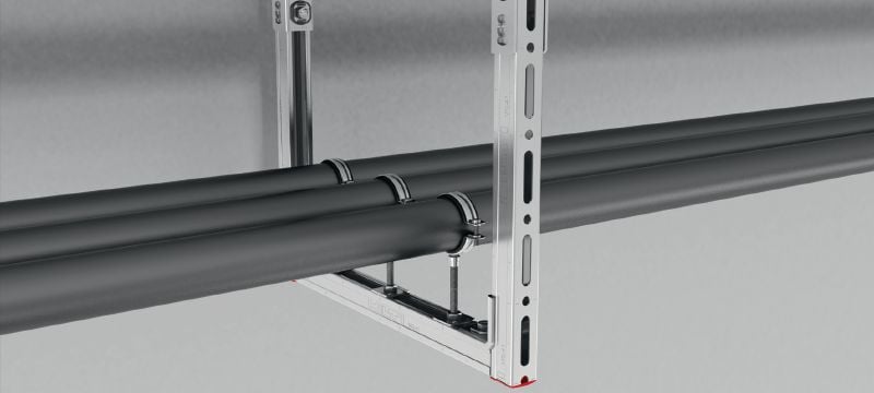 Rail MQ-41 Rail entretoise MQ galvanisé d'une hauteur de 41 mm destiné aux applications pour charges moyennes Applications 1