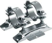 Point fixe compact MFP-CLD-I Point fixe compact, galvanisé avec isolation acoustique pour applications légères / moyennes jusqu'à 8 kN