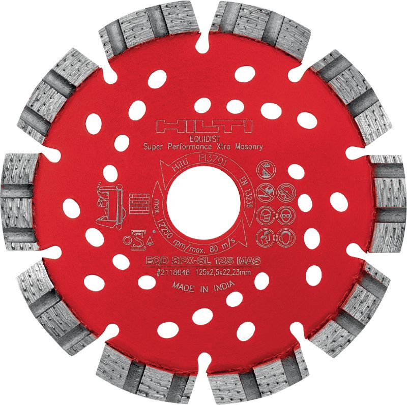 Disque diamant pour maçonnerie SPX-SL Disque diamant Ultimate à technologie Equidist pour une performance de rainurage optimale sur la maçonnerie