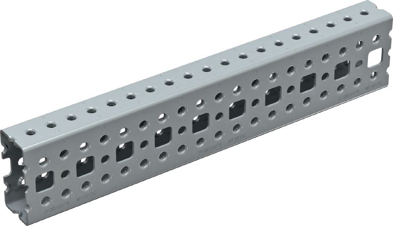 Rail profilé rectangulaire MT-80 OC Rail profilé rectangulaire pour charges lourdes, adapté aux composants MT-TFB dans les environnements extérieurs