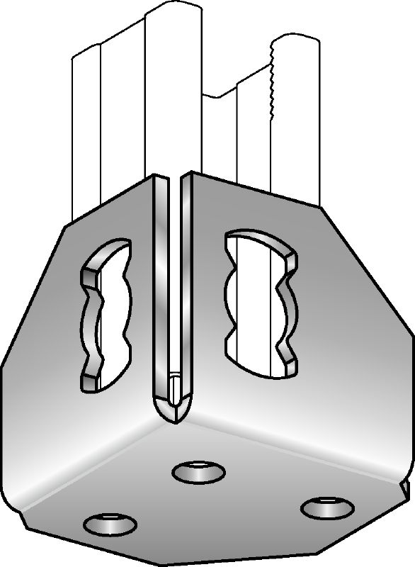 Platine MQP-F Pied de rail galvanisé à chaud (GAC) pour la fixation des rails sur divers matériaux support