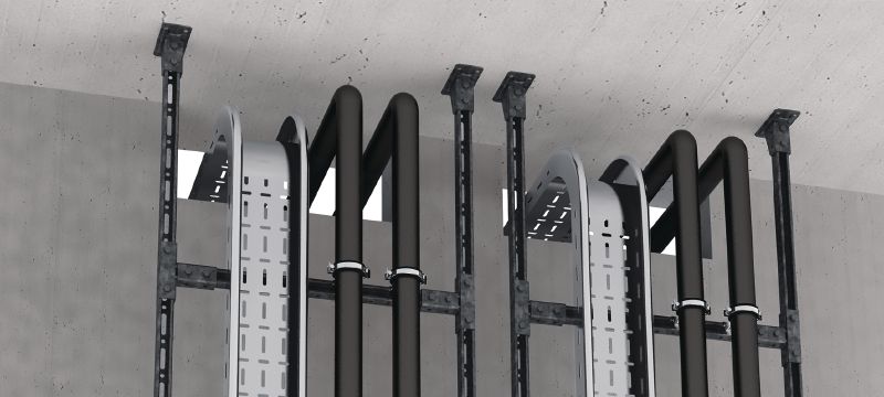 MT-C-T/2 FL OC Connecteur d’épissure en T pré-assemblé Nœud avec écrou et boulon Fast-Lock pré-assemblés pour le montage de rails d'entretoise en forme de T, pour utilisation en extérieur avec faible pollution Applications 1