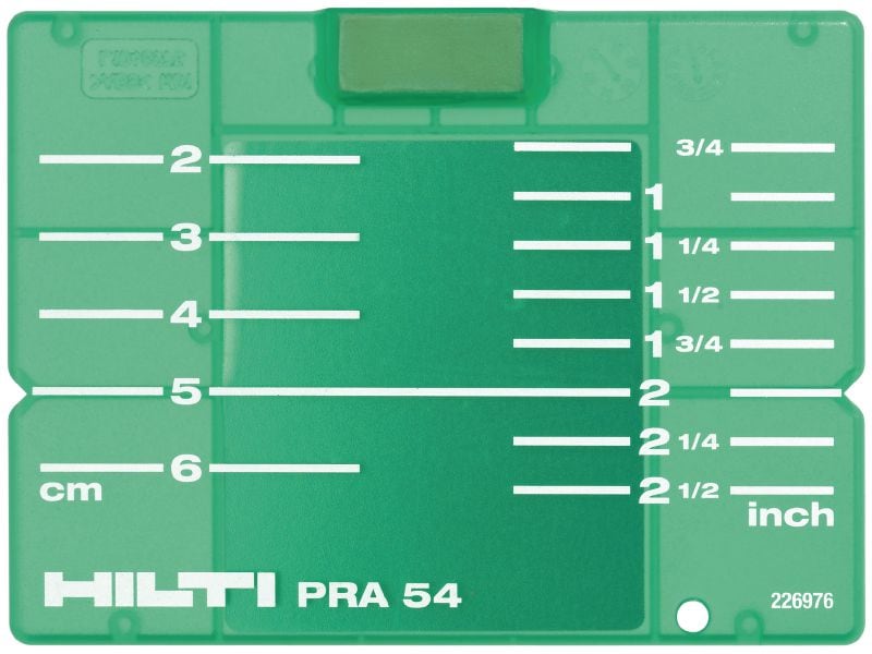 Plaquette-cible PRA 54 (CM/IN) 