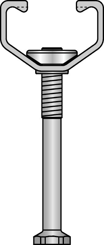 Rail d'ancrage standard HAC-T Rails d'ancrage coulés, dentelés et de tailles et longueurs standard avec les homologations nécessaires pour les charges 3D