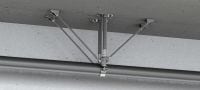 Point fixe universel MFP-ULD2 pour charges légères Point fixe double galvanisé, renforcé des deux côtés, pour applications légères / moyennes jusqu’à 8 kN Applications 1