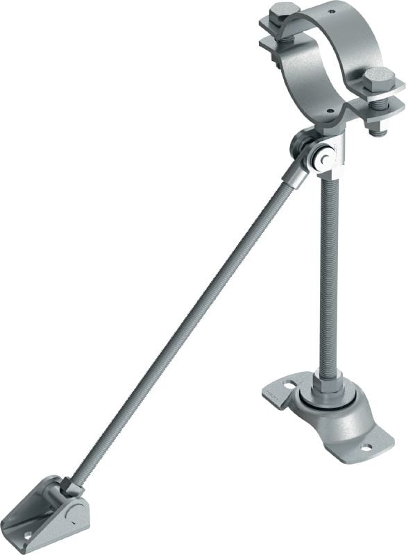 Point fixe MFP-L-I pour charges légères Point fixe galvanisé, renforcé d'un côté, avec isolation acoustique pour applications légères jusqu'à 4 kN