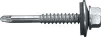 Vis métalliques autoperceuses S-MD 51 LZ Vis autoperceuse (acier au carbone zingué) avec rondelle de 16 mm pour fixations de métal sur métal d’épaisseur faible à moyenne (jusqu'à 2.75 mm)
