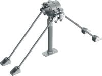 Point fixe universel MFP-UM2 pour charges moyennes Point fixe galvanisé, renforcé des deux côtés, pour applications moyennes jusqu’à 14 kN