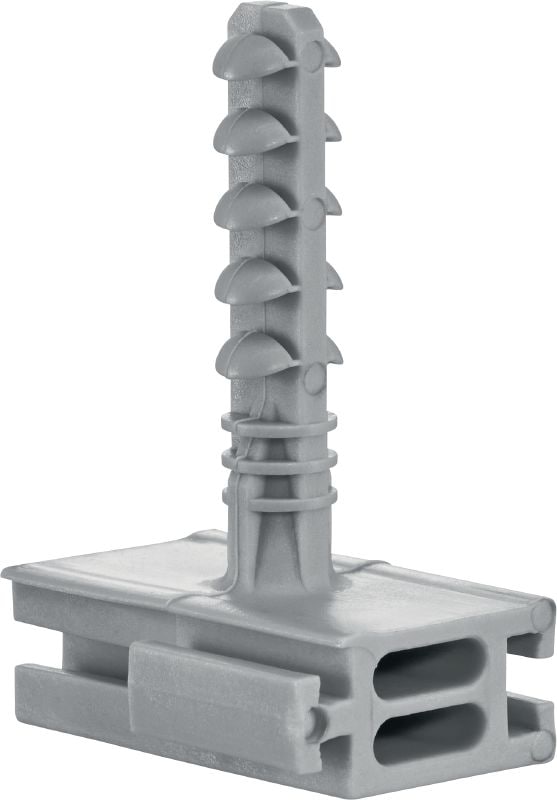 X-EA MX Cheville à frapper Cheville à frapper en plastique pour connecter des clips de gaine, des pinces et des supports pour câbles groupés lors de l'ancrage dans le béton et la maçonnerie