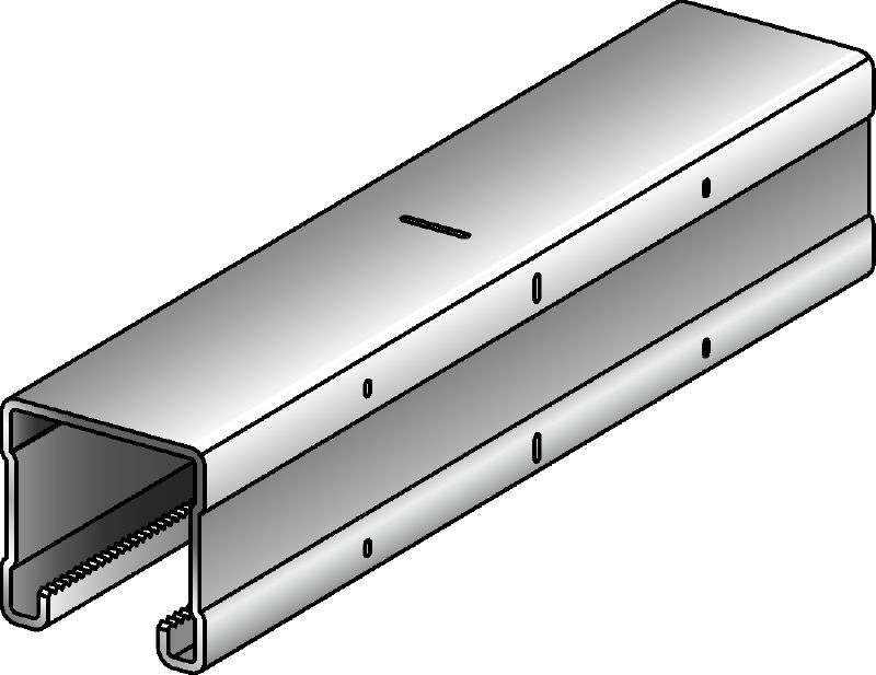 Rail profilé en C MQ-41 U Rail profilé en C non perforé et galvanisé pour charges moyennes