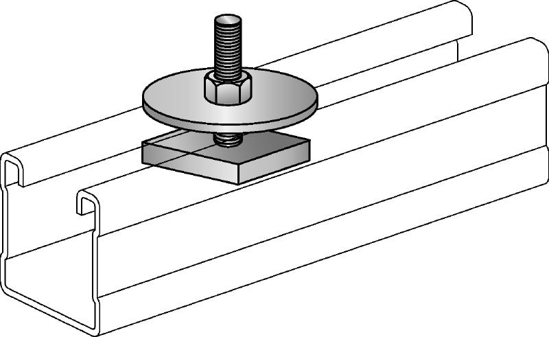 Boulon à tête rectangulaire HHK 41 Boulon à tête rectangulaire galvanisé standard pour raccorder les colliers de serrage aux rails entretoises MQ