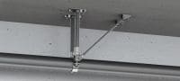 Point fixe universel MFP-ULD-I pour charges légères Point fixe double galvanisé, renforcé d'un côté, avec isolation acoustique pour applications moyennes / légères jusqu'à 8 kN Applications 1
