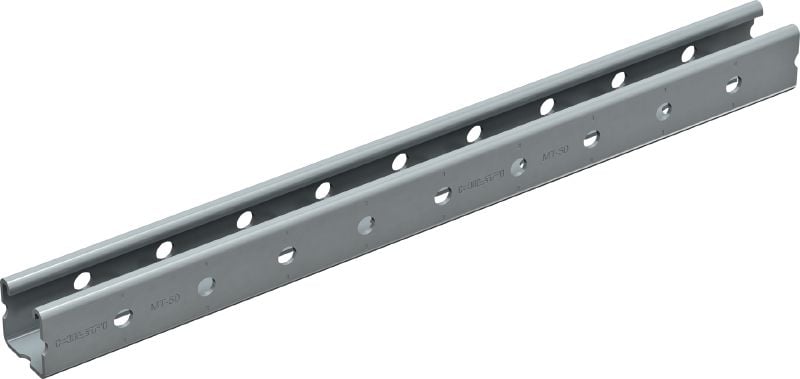 Rail profilé en C MT-50 OC Rail profilé en C pour charges moyennes, adapté aux composants MT-FL / MT-TL dans les environnements extérieurs