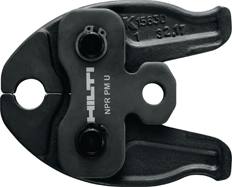 Mâchoire de sertisseuse NPR PM U Mâchoires de sertissage pour les raccords à sertir de profilé U jusqu'à 40 mm. Compatibles avec la sertisseuse de tuyaux Hilti NPR 19-A