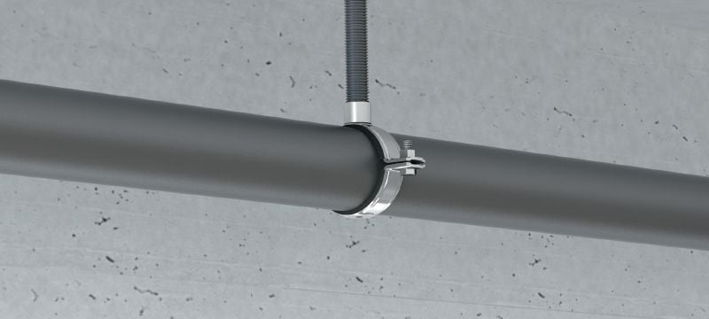 Collier de serrage MP-MXI-F pour charges lourdes Collier de serrage galvanisé à chaud (GAC) avec insonorisation pour applications très lourdes Applications 1