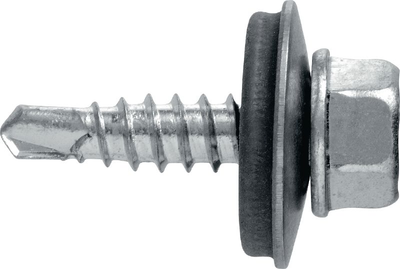 Vis métalliques autoperceuses S-MD 51 S Vis autoperceuse (acier inoxydable A2) avec rondelle de 16 mm pour les fixations de métal sur métal de faible épaisseur (jusqu'à 2 mm)