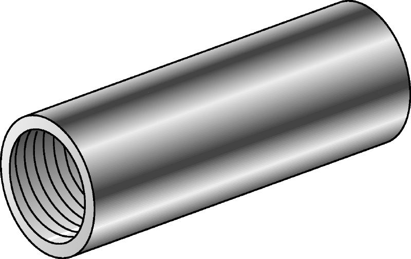 Écrou d'accouplement rond Écrou d'accouplement en acier inoxydable (A4) pour rallonger les tiges filetées