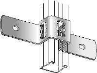 Attache MQB-F (entretoise sur béton) Attache galvanisée à chaud (GAC) pour la fixation des rails entretoises MQ sur le béton