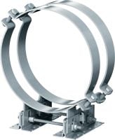 Sabot de tubage MP-PS 4-2 Sabots de tubage quadruples réglables avec revêtement extérieur pour fixer des tuyaux de 217 à 610 mm (8 à 24) de diamètre sur divers matériaux supports dans des environnements modérément corrosifs