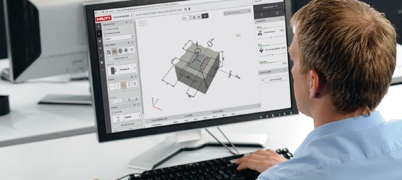 PROFIS Engineering Suite - Logiciel de dimensionnement structurel Logiciel de dimensionnement du chevillage pour l'ingénierie structurelle avec codes et homologations, calculs par méthode des éléments finis basée sur les composants et différentes méthodes de fixation Applications 1