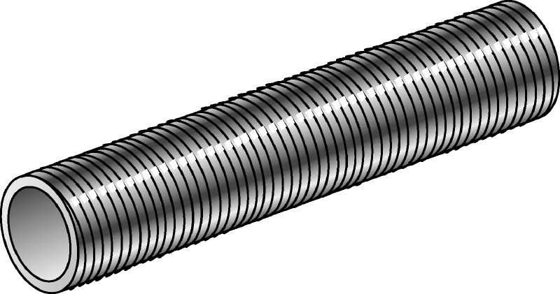 Tubes filetés GR-G-F Tube fileté galvanisé à chaud (GAC) avec teneur en acier de 4,6 à utiliser comme accessoire dans des applications diverses