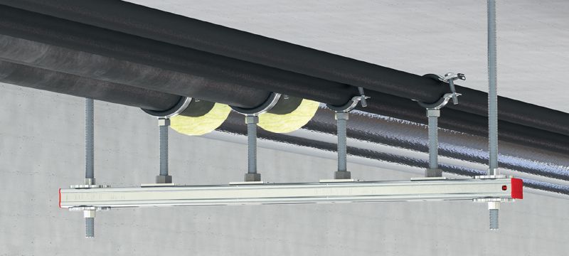 Collier de serrage MP-L-I à fermeture rapide pour charges légères Collier de serrage galvanisé avec insonorisation et fermeture rapide pour une productivité élevée dans les applications légères Applications 1