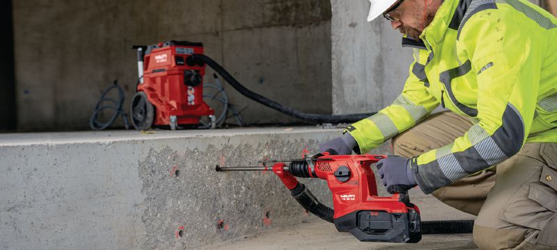 Perforateur sans fil TE 30-22 Perforateur sans fil SDS Plus (TE-C) puissant avec système de réduction active des vibrations (AVR) et système anti-torsion (ATC) pour le forage dans le béton et le burinage (plateforme de batteries Nuron) Applications 1