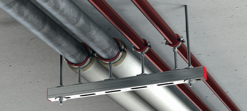 Collier de serrage MP-U-I à fermeture rapide Collier de serrage galvanisé avec isolation acoustique et fermeture rapide pour une productivité maximale dans les applications semi-intensives Applications 1