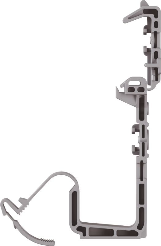 Attache-câble X-ECH MX (02) Attache pour torons de câbles en plastique, optimisée pour les clous en bande et compatible avec différentes méthodes de fixation et matériaux supports