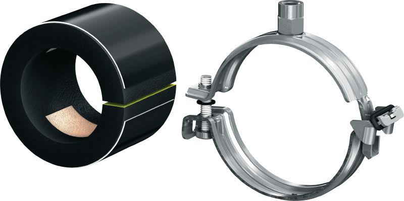 Collier eau glacée MIP-H (isolation fine) Collier de serrage galvanisé pour une productivité maximale dans les applications de réfrigération avec une épaisseur d'isolation de 13 à 16 mm