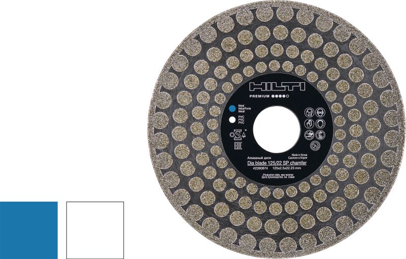 Lame diamant pour chanfrein SP Lame diamant de qualité supérieure pour couper et chanfreiner en 2 étapes les tuyaux en PVC, en acier et en fonte
