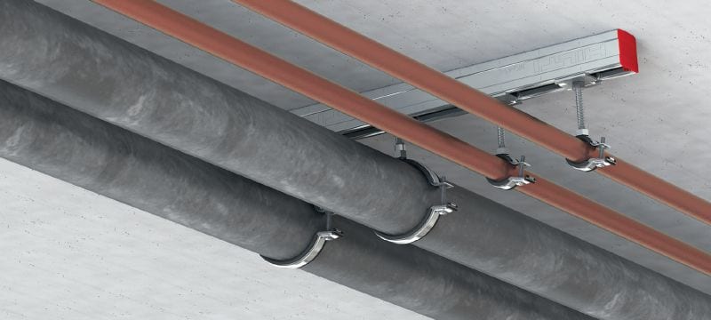 Collier de serrage MP-L-I à fermeture rapide pour charges légères Collier de serrage galvanisé avec insonorisation et fermeture rapide pour une productivité élevée dans les applications légères Applications 1