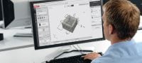 Suite PROFIS Engineering Logiciel d'ingénierie PROFIS basé sur le cloud pour le dimensionnement de connexions béton-acier et béton-béton selon une large plage de codes et d'homologations Applications 1