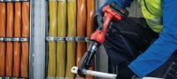Pince sans fil NUN 54-22 pour sertir et couper les câbles avec une pression de 6 tonnes Sertisseuse / coupe-câble sans fil pour sertir et couper les câbles avec une pression de 6 tonnes et des mâchoires interchangeables (plateforme de batteries Nuron) Applications 1