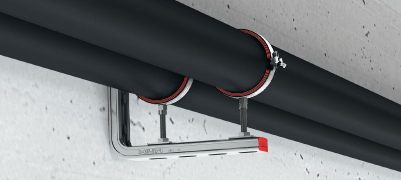 Collier de serrage MP-U-I à fermeture rapide Collier de serrage galvanisé avec isolation acoustique et fermeture rapide pour une productivité maximale dans les applications semi-intensives Applications 1
