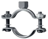 Collier de serrage MP-M-F pour charges lourdes Collier de serrage galvanisé à chaud (GAC) sans insonorisation pour applications lourdes