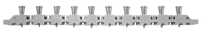 X-ENP MXR Clous en bande pour la fixation de terrasses métalliques sur des structures métalliques à l'aide de cloueurs à poudre verticale