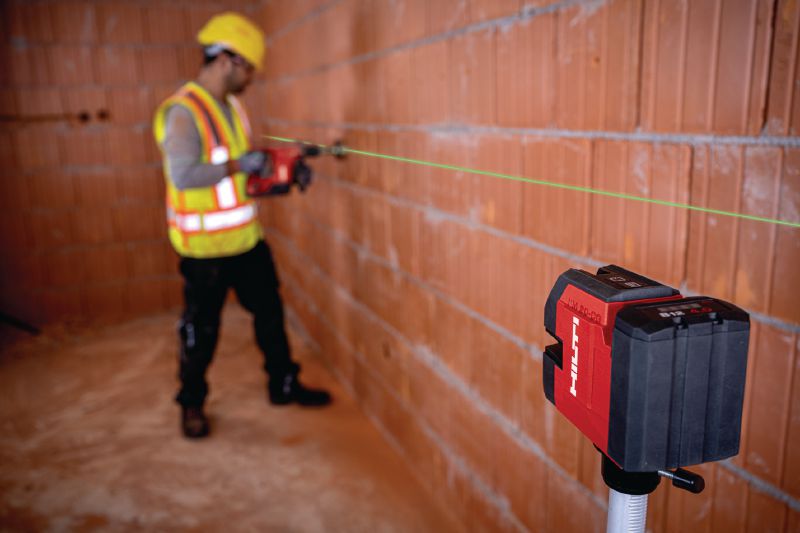 Laser d'aplomb et d'alignement 12 V PM 20-CG Laser combiné à faisceau vert avec 2 lignes et 4 points pour l'aplomb, le nivellement, l'alignement et l'équerrage (plateforme de batteries 12 V) Applications 1