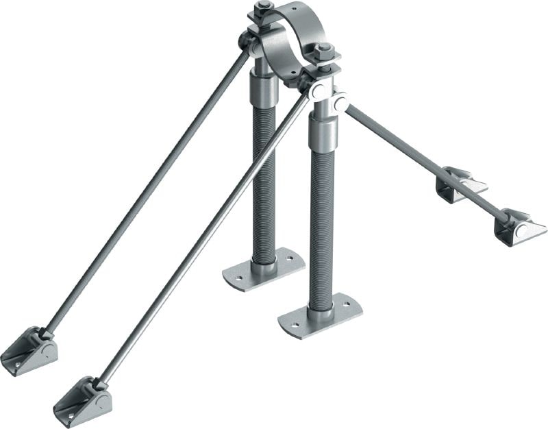 Point fixe universel MFP-ULD2 pour charges légères Point fixe double galvanisé, renforcé des deux côtés, pour applications légères / moyennes jusqu’à 8 kN