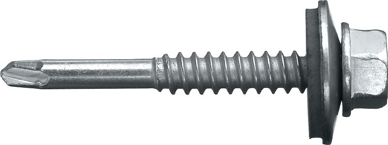 Vis métalliques autoperceuses S-MD 51 LZ Vis autoperceuse (acier au carbone zingué) avec rondelle de 16 mm pour fixations de métal sur métal d’épaisseur faible à moyenne (jusqu'à 2.75 mm)