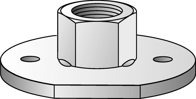 Platines pour charges légères MGL 3 Platine légère galvanisée pour fixer les tiges filetées dans les espaces restreints