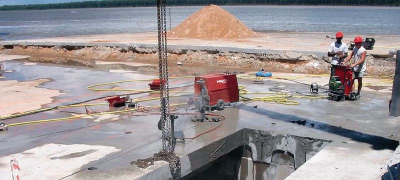 Câble diamant fritté SI SPX-M/H (béton) Câble diamant Ultimate conçu pour une vitesse élevée et une longue durée de vie dans tous les types de béton et fonte (scie à câble 15 à 30 kW) Applications 1