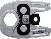 Mâchoire de sertisseuse NPR PM M Mâchoires de sertisseuse pour les raccords à sertir de profilé M jusqu'à 35 mm. Compatibles avec l'outil de sertissage de tubes NPR 19-A Hilti.