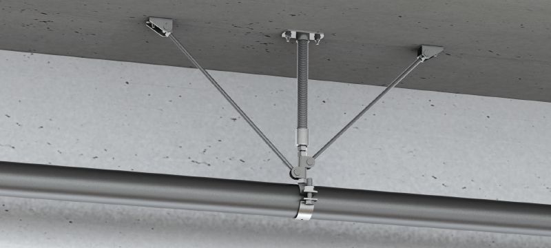 Point fixe universel MFP-UL2 pour charges légères Point fixe galvanisé, renforcé des deux côtés, pour applications légères jusqu’à 4 kN Applications 1