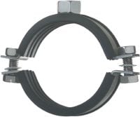 Collier de serrage MP-SRNI pour charges légères Collier de serrage en acier inoxydable (A4) avec insonorisation destiné aux applications pour charges légères