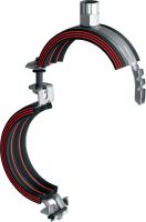 Collier de serrage MP-U-I à fermeture rapide Collier de serrage galvanisé avec isolation acoustique et fermeture rapide pour une productivité maximale dans les applications semi-intensives